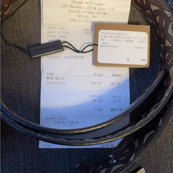 Burberry monogram reversible belt - Picture 3 of 3